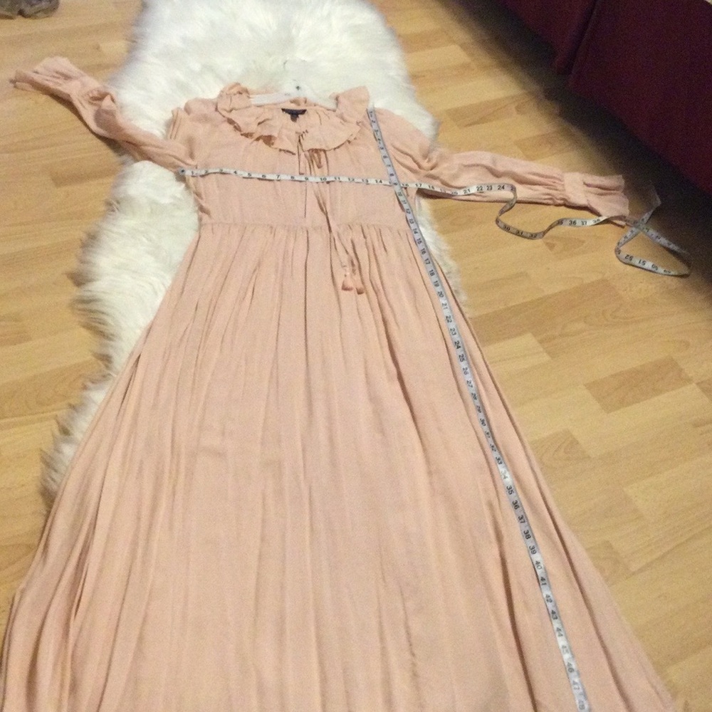 - - - TopShop prairie maxi dress dust rose NEW without Tag frills details …